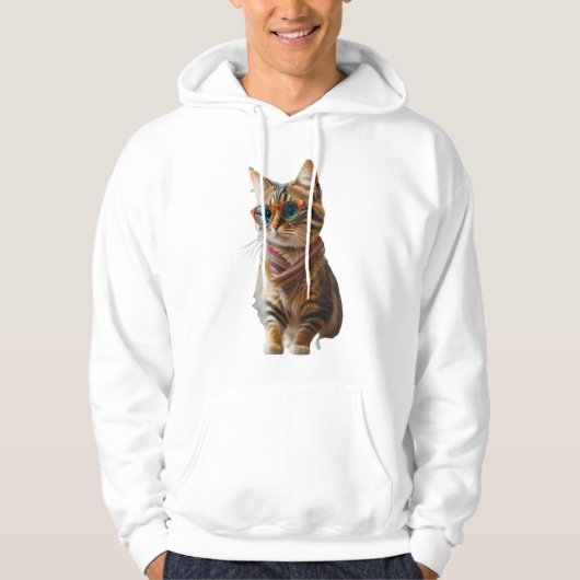 Cute Cool Cat Hoodie (Voorkant)