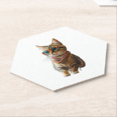Cute Cool Cat Kartonnen Onderzetters (Schuin)