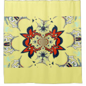 Cute Cool creamy floral verbluffend patroonontwerp Douchegordijn (Voorkant)