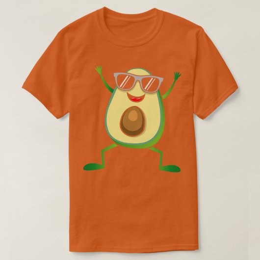 Cute Cool Dancing Avocado Vegan Food Graphic Guaca T-shirt (Design voorkant)