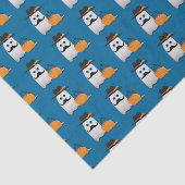 Cute Cool funny Halloween ghost moustache pattern Tissuepapier (Detail)