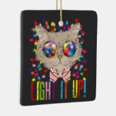 Cute & Cool Kerstmis met lampjes en foto's van Cer Keramisch Ornament (Rechts)