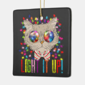 Cute & Cool Kerstmis met lampjes en foto's van Cer Keramisch Ornament (Links)