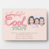 Cute Cool Mam Hand Lettering Moederdag Foto Fotoplaat (voorkant)