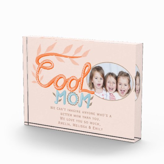 Cute Cool Mam Hand Lettering Moederdag Fotoblokken (Rechts)