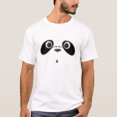 Cute cool panda illustratie in wit shirt (Voorkant)