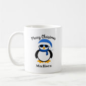Cute cool penguin Christmas winter Personalized Koffiemok (Links)