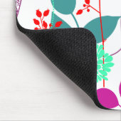 Cute Cool Retro Elegant Aqua Floral Muismat (Hoek)