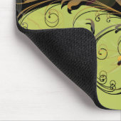 Cute Cool Retro Elegant Gold Floral Muismat (Hoek)