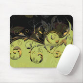 Cute Cool Retro Elegant Gold Floral Muismat (Met muis)