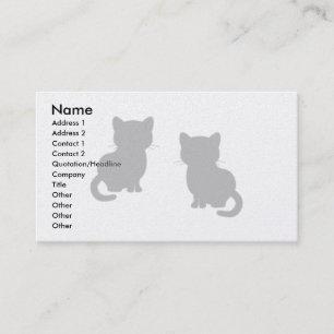 Cute Cool Silo Cats Med Gray Sjabloon Visitekaartje