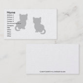 Cute Cool Silo Cats Med Gray Sjabloon Visitekaartje (Voorkant / Achterkant)