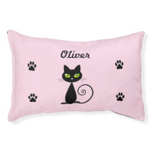 Cute Cool Sitting Black Cat met groene ogen