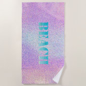 Cute Cool Stylish Beach Holographic Strandlaken (Voorkant)