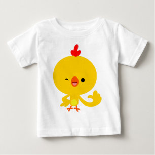 Cute Coole Cartoon Kip Baby T-Shirt