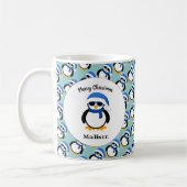 Cute coole pinguin kerstwinter Personaliseren Koffiemok (Links)