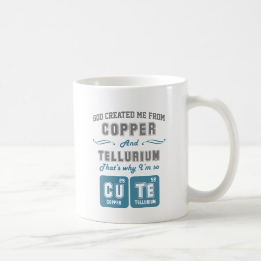 Cute Copper and Tellurium Joke Koffiemok (Rechts)