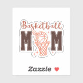 Cute Coquette Basketball Mom Sticker (Vel)