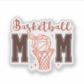 Cute Coquette Basketball Mom Sticker (Voorkant)