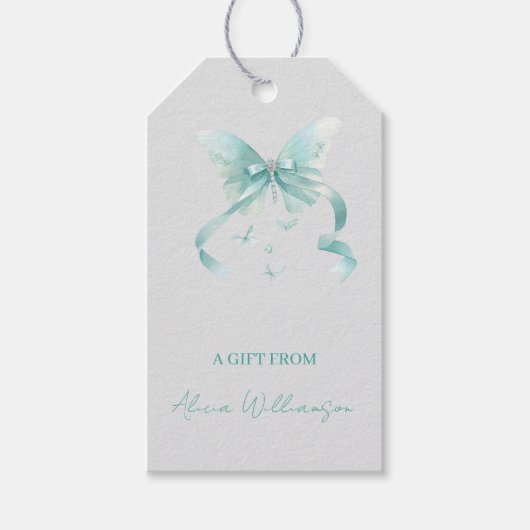 Cute Coquette Blue  Bow Personalized Gift From Cadeaulabel (Voorkant)