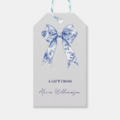 Cute Coquette Blue  Bow Personalized Gift From Cadeaulabel (Voorkant)
