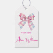 Cute Coquette Blue& pink BowPersonalized Gift From Cadeaulabel (Voorkant)