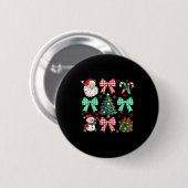 Cute Coquette Bow Christmas Tree Santa Gingerbread Ronde Button 5,7 Cm (Voorkant /achterkant)