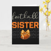 Cute Coquette Bow Srt Fantasy Football Sister Foot Kaart (Gele Bloem)
