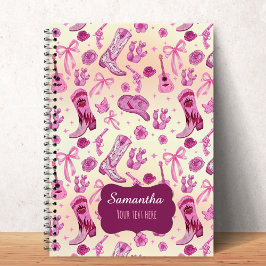 Cute Coquette country girl aesthetic pattern Notitieboek