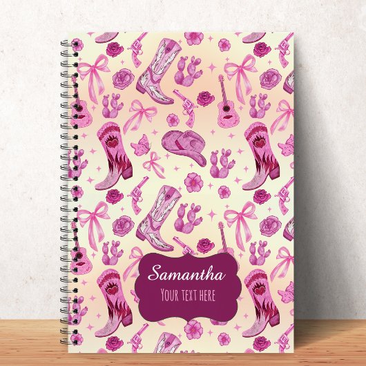 Cute Coquette country girl aesthetic pattern Notitieboek