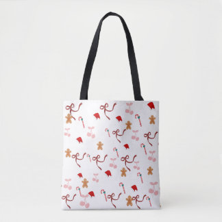 Cute Coquette Gebruine Kersttas Tote Bag