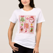 Cute Coquette Girly Frames Christmas Tri-Blend Shirt (Voorkant)