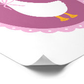 Cute Coquette Goose Nursery Art Poster (Hoek)