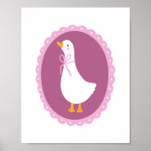 Cute Coquette Goose Nursery Art Poster (Voorkant)
