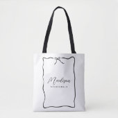 Cute Coquette Lint Bruidsmeisje Cadeau Tote Bag (Voorkant)