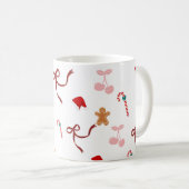 Cute Coquette Lint Kerst Koffiemok (Voorkant rechts)