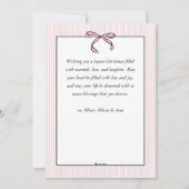 Cute Coquette Pink Bow Merry Christmas Photo  Feestdagenkaart (Achterkant)