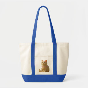 Cute Coquette Witte Kat "Ik Ben Gewoon Een Meisje" Tote Bag