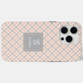 Cute Coral Grey iPhone Case Trendy Clear Design (Achterkant (horizontaal))