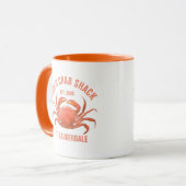 Cute Coral-Red Crab Waterverven Illustratie Mok (Voorkant links)