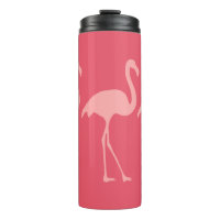 Cute coral roze flamingo bird thermale tumbler mok