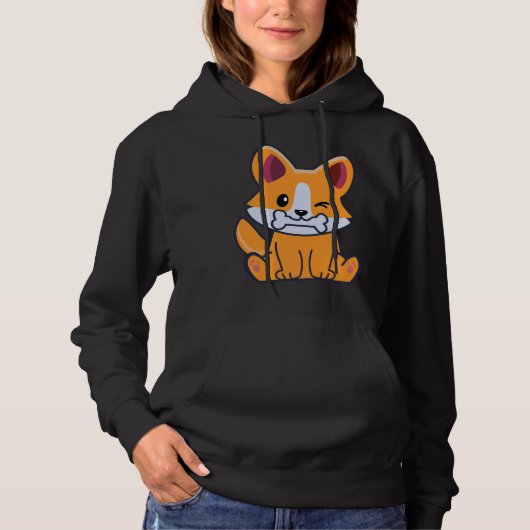 Cute Corgi 391 Hoodie (Voorkant)