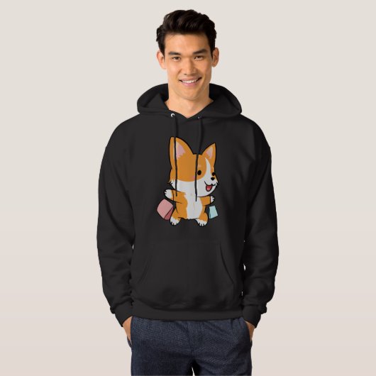 Cute Corgi 729 Hoodie (Voorkant volledig)