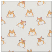Cute Corgi Behinds Pattern Stof (Close Up)