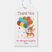 Cute Corgi Birthday Dank je Label Cadeaulabel (Voorkant)