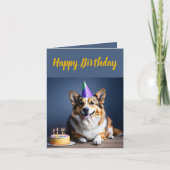 Cute Corgi Birthday Kaart (Voorkant)