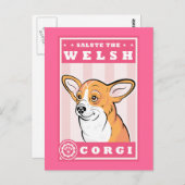 Cute Corgi Briefkaart (Voorkant / Achterkant)