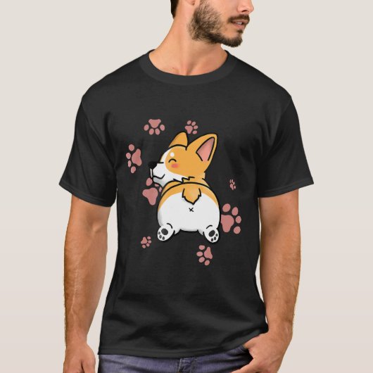 Cute Corgi Butt Dog T-shirt (Voorkant)