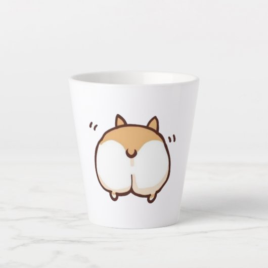 Cute Corgi Butt Mok - Small Latte 12oz (Voorkant)