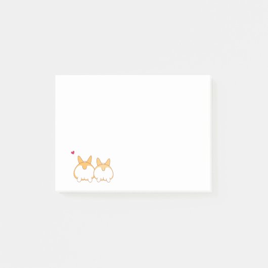 Cute Corgi Butt Post-it Notes (Voorkant)